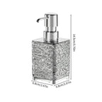Clear Gray Foaming Soap Dispenser, Refillable Plastic Pump Bottle for Bathroom and Kitchen, 6.1 x 2.67 in