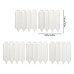 5 Pack Plastic Garden Fence Edging, Decorative Picket Border for Lawn Flower Bed and Yard, 8 x 5.9 in