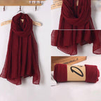 Lightweight Summer Scarf, Linen Feel Shawl Wrap for Men and Women