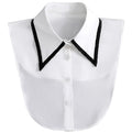 White Detachable Collar for Women, False Dickey Half Top Layering Accessory for Sweaters Shirts and Blouses, One Size