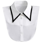 White Detachable Collar for Women, False Dickey Half Top Layering Accessory for Sweaters Shirts and Blouses, One Size