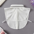 White Detachable Collar for Women, False Dickey Half Top Layering Accessory for Sweaters Shirts and Blouses, One Size