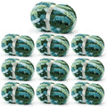 10 Pack Blue White Chunky Chenille Yarn, Super Bulky Variegated Blanket Yarn for Crochet and Hand Knitting, 25m, 70.5 oz