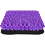 Gel Seat Cushion for Long Sitting, Double Thick Cooling Office Chair Car Wheelchair Pad for Back Hip Sciatica and Tailbone Relief