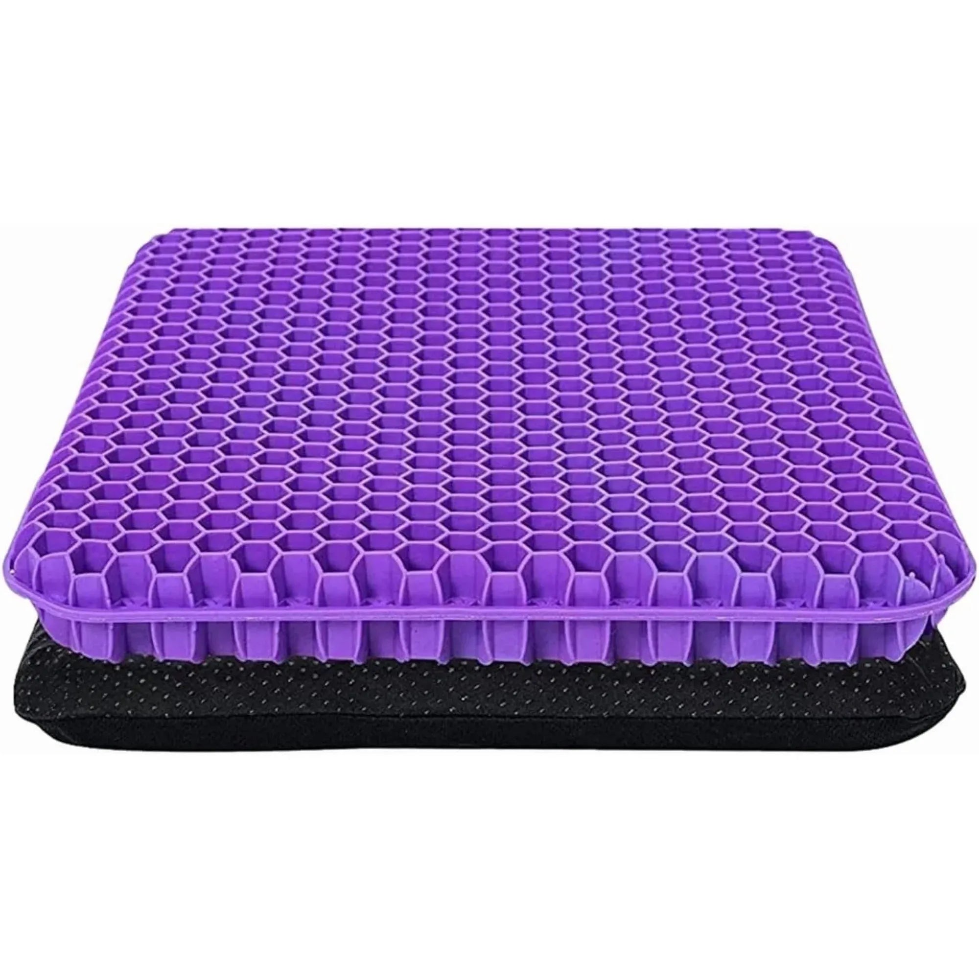 Gel Seat Cushion for Long Sitting, Double Thick Cooling Office Chair Car Wheelchair Pad for Back Hip Sciatica and Tailbone Relief