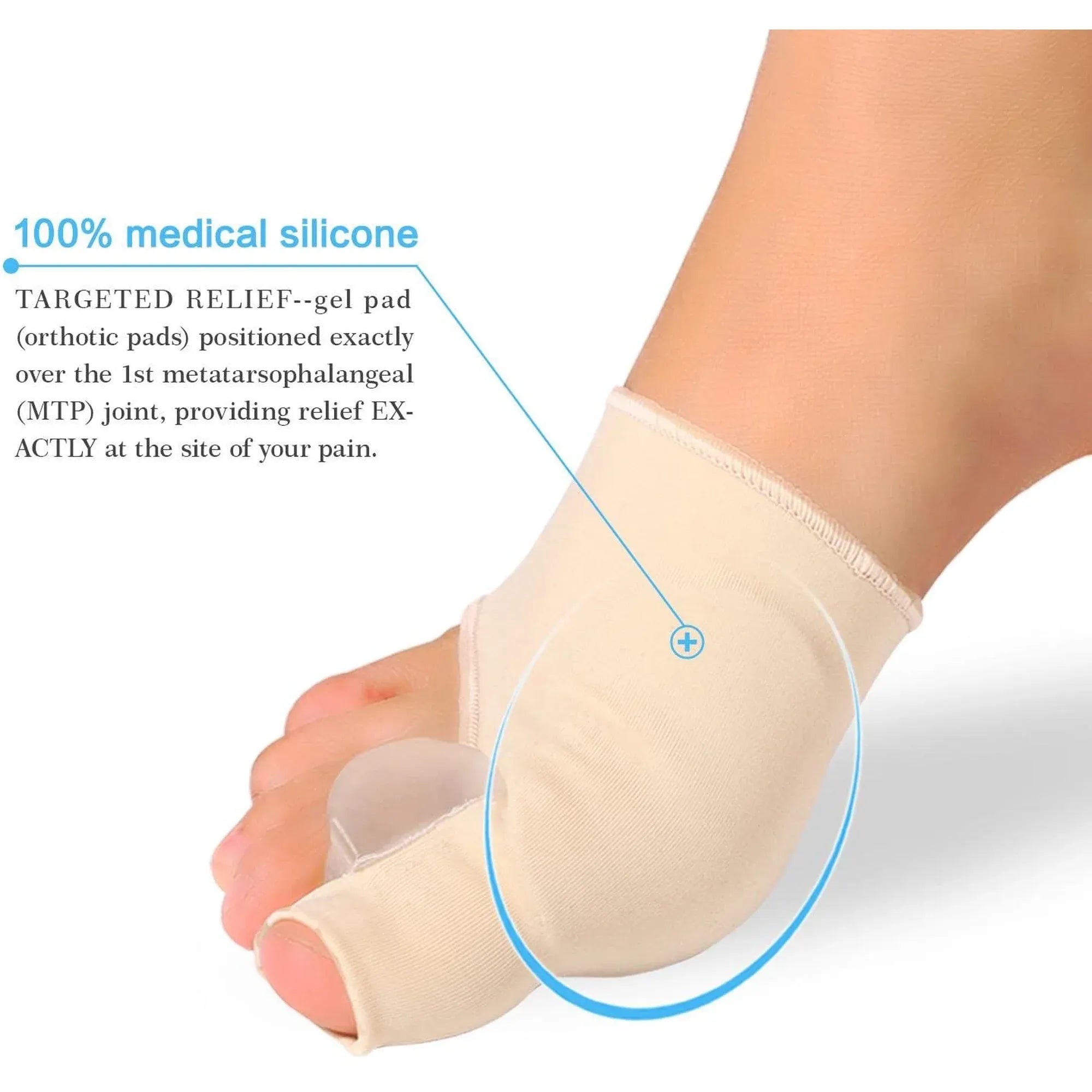 2 Pcs Toe Splint, Adjustable Big Toe Corrector Brace for Women and Men Day and Night Support
