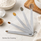 5 Pack Stainless Steel Mini Measuring Spoons for Kitchen Baking and Cooking