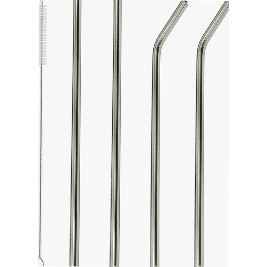 4 Pcs Stainless Steel Straws With Cleaning Brush, Reusable Metal Drinking Straws for Tall Tumblers, 12 x 0.3 in