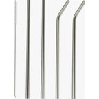 4 Pcs Stainless Steel Straws With Cleaning Brush, Reusable Metal Drinking Straws for Tall Tumblers, 12 x 0.3 in
