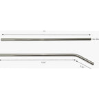 4 Pcs Stainless Steel Straws With Cleaning Brush, Reusable Metal Drinking Straws for Tall Tumblers, 12 x 0.3 in