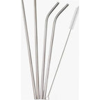 4 Pcs Stainless Steel Straws With Cleaning Brush, Reusable Metal Drinking Straws for Tall Tumblers, 12 x 0.3 in