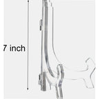6 Pack Clear Acrylic Easel Stands, Plate Photo Picture Frame and Book Display Holders, 7 in
