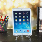 6 Pack Clear Acrylic Easel Stands, Plate Photo Picture Frame and Book Display Holders, 7 in