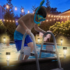 Waterproof Solar LED Pool Light, Night Light for Ground Pool Fence Decoration and Pool Accessories