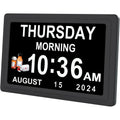 Dementia Digital Clock for Seniors, Extra Large Electric Calendar Clock With 20 Alarms Auto DST and HD Display, 10 in, 1024 x 600P