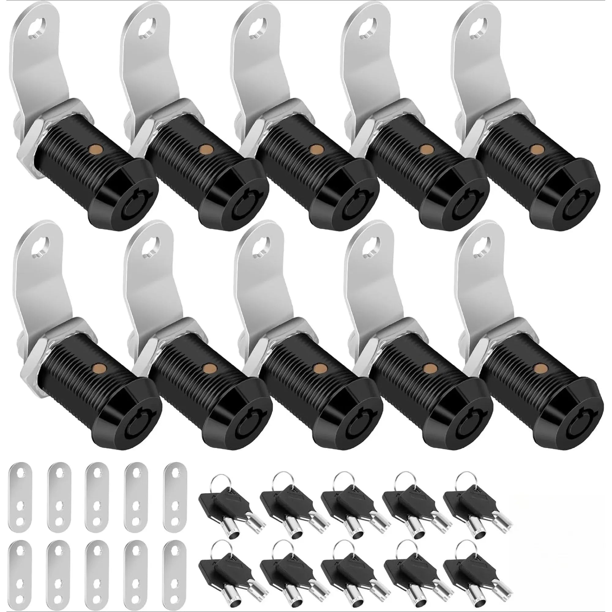 5 Pack Cabinet Locks With Keys, Keyed Alike RV Storage Door Camper Toolbox Cam Locks, 1 in