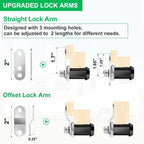 5 Pack Cabinet Locks With Keys, Keyed Alike RV Storage Door Camper Toolbox Cam Locks, 1 in