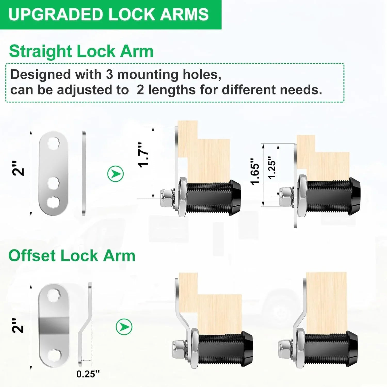 5 Pack Cabinet Locks With Keys, Keyed Alike RV Storage Door Camper Toolbox Cam Locks, 1 in