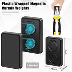 16 Pcs Outdoor Curtain Weights, 8 Pairs Waterproof Magnetic Drapery Weights for Curtains Tablecloths Patio and Shower