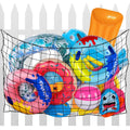 1 Pack Extra Large Pool Toy Float Storage Net, Heavy Duty Elastic Mesh Organizer for Poolside Fence Toys and Rafts, 71 x 47 in