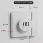 1 Pack White Closet Door Lock, 3 Digit Keyless Bifold Cabinet Lock for Swinging Sliding Cupboard Pantry Barn Shed Drawer