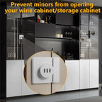 1 Pack White Closet Door Lock, 3 Digit Keyless Bifold Cabinet Lock for Swinging Sliding Cupboard Pantry Barn Shed Drawer