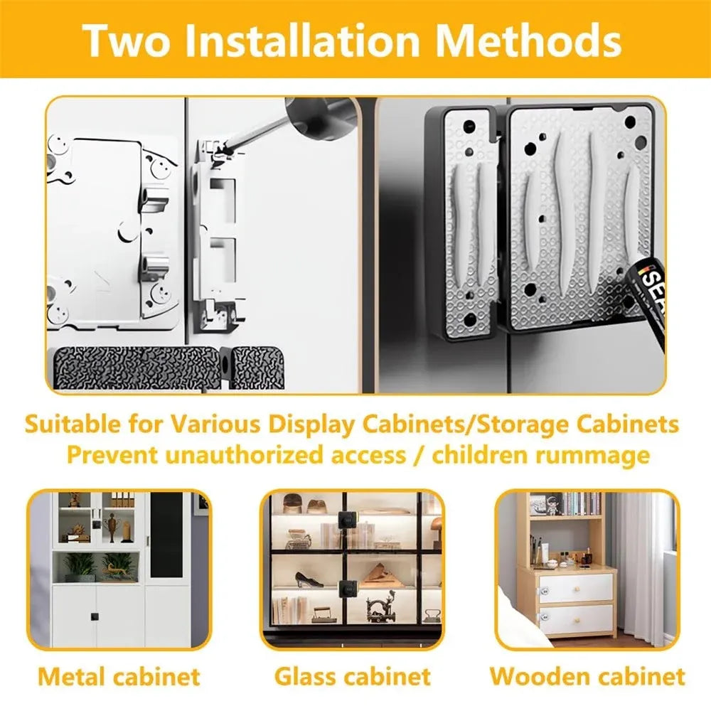 1 Pack White Closet Door Lock, 3 Digit Keyless Bifold Cabinet Lock for Swinging Sliding Cupboard Pantry Barn Shed Drawer
