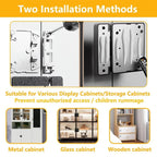 1 Pack White Closet Door Lock, 3 Digit Keyless Bifold Cabinet Lock for Swinging Sliding Cupboard Pantry Barn Shed Drawer