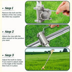 1 Pack Silver Ergonomic Trimmer Handle, Aluminum Weed Eater Auxiliary Grip for Lawn Care Comfort, 37 x 16 cm