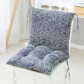 Blue High Back Chair Cushion, Rainproof All Weather Indoor Outdoor Rocking Chair Pad With Straps, 15.74 x 15.74 in