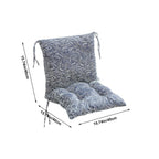 Blue High Back Chair Cushion, Rainproof All Weather Indoor Outdoor Rocking Chair Pad With Straps, 15.74 x 15.74 in