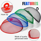 8 Pack Mesh Metal Food Covers, Round Outdoor Picnic Food Tents for Dinner Plates BBQ Camping Party, 10.7 in