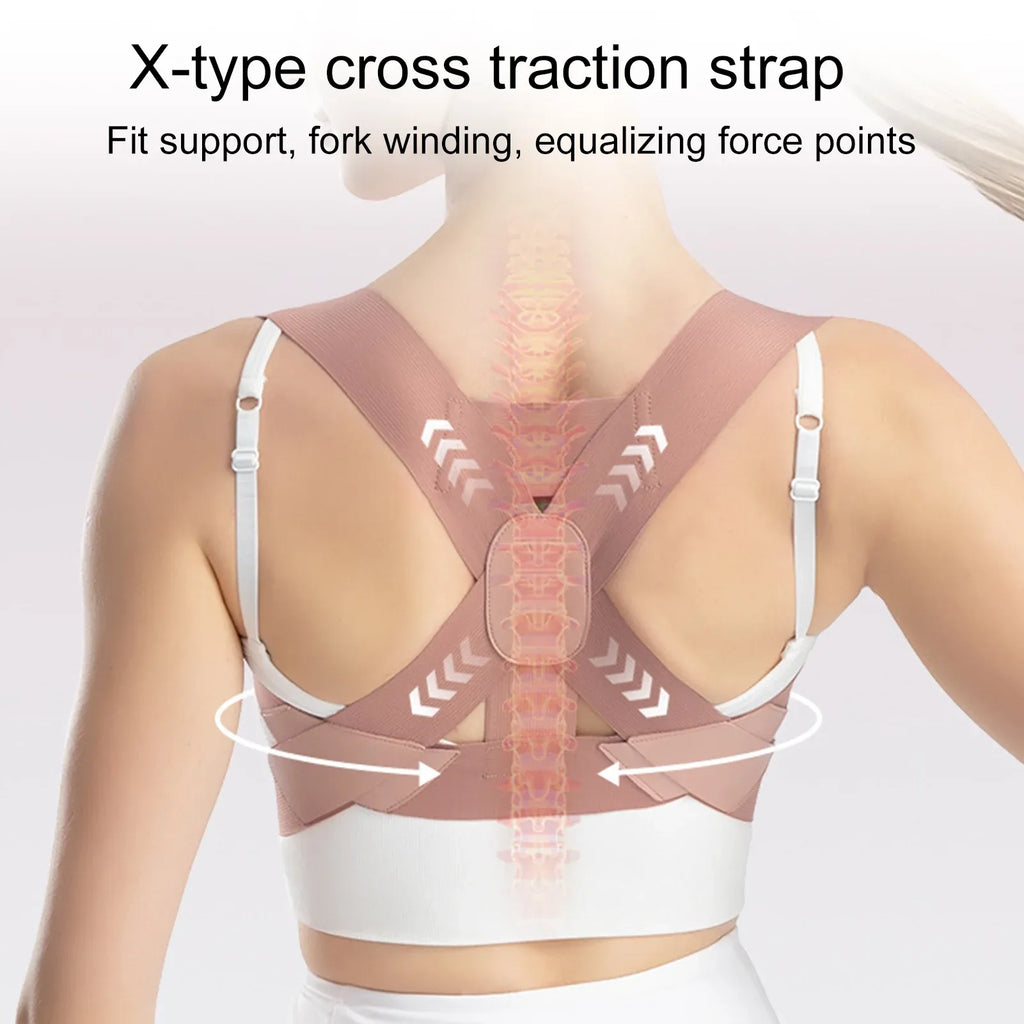 Adjustable Posture Corrector, Invisible Upper Back Support Shoulder Straightener Brace for Men and Women