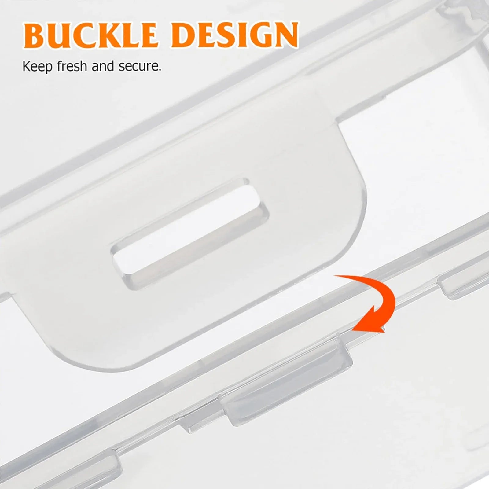 2 Pcs Clear Plastic Storage Boxes With Lids, Stackable Small Containers With Buckle Latches for Office Home Crafts, 7.5 x 3.5 x 2.4 in