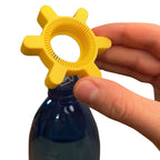 Easy Twist Bottle Cap Opener, Ergonomic Plastic Lid Remover for Seniors Weak Hands and Arthritis, Yellow