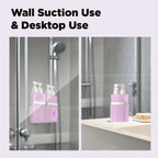 4 in 1 Travel Toiletry Containers, Refillable Travel Size Bottle Set With Suction Cup for Shampoo Conditioner Body Wash Lotion