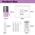 4 in 1 Travel Toiletry Containers, Refillable Travel Size Bottle Set With Suction Cup for Shampoo Conditioner Body Wash Lotion
