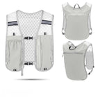Grey Lightweight Running Vest for Women, Breathable Hydration Backpack for Hiking Running and Biking