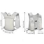Grey Lightweight Running Vest for Women, Breathable Hydration Backpack for Hiking Running and Biking