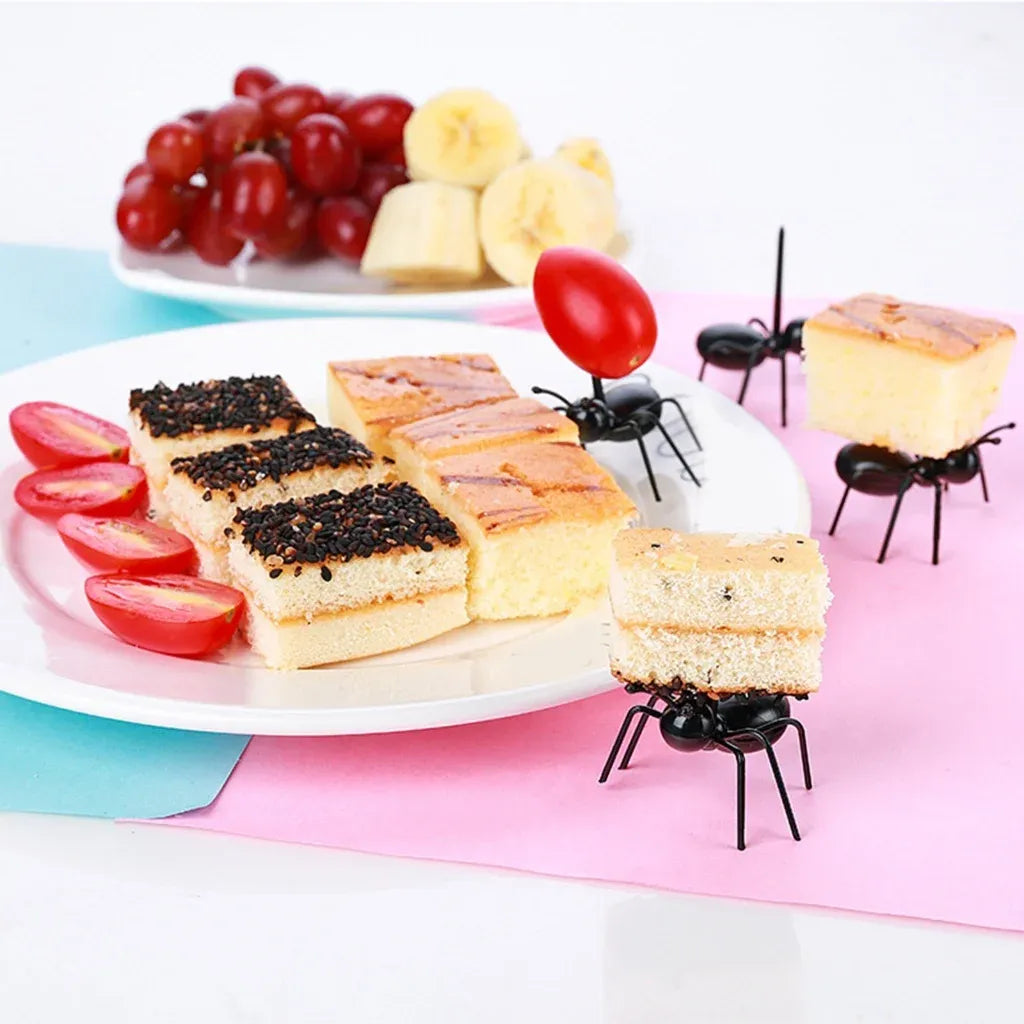 36 Pcs Ant Food Picks, Fruit Snack Cake Picks for Parties and Tableware Decoration