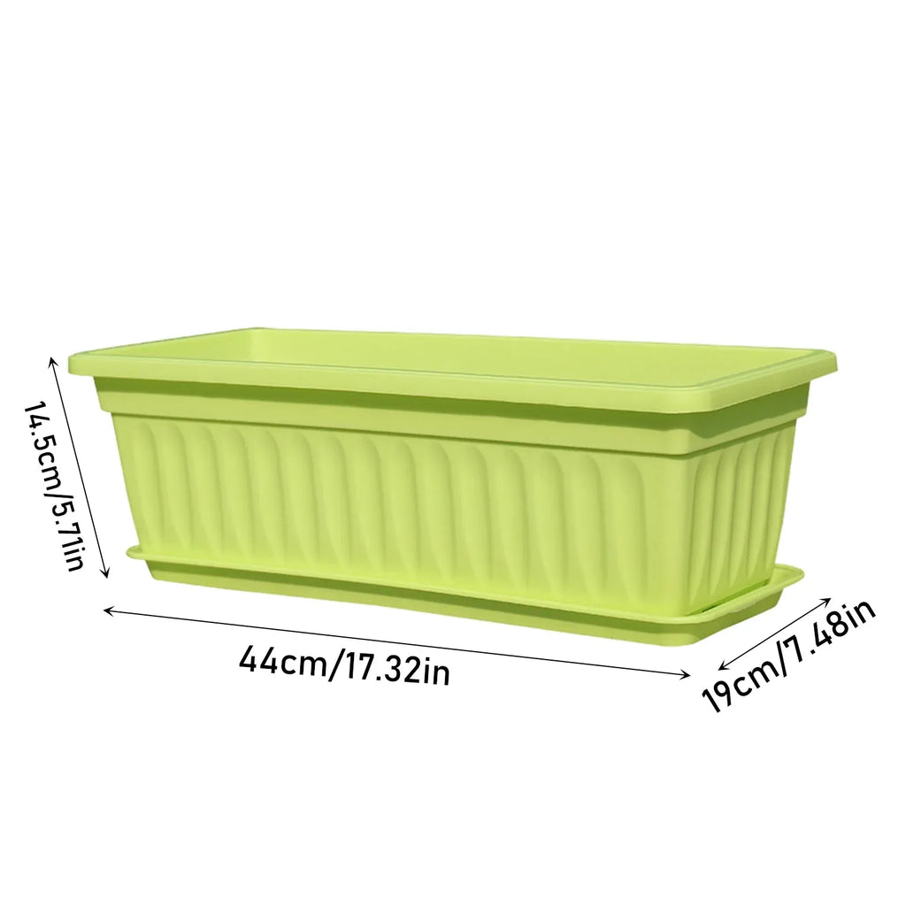 1 Pc Purple Garden Planter Box, Rectangular Outdoor Herb and Vegetable Container for Backyard Balcony, 28 x 7 in