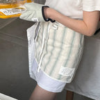 Striped Cotton Waist Apron, Waitress Server Apron for Kitchen Coffee Shop and Restaurant