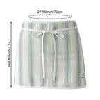 Striped Cotton Waist Apron, Waitress Server Apron for Kitchen Coffee Shop and Restaurant