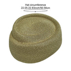 Womens Straw Beret Hat, Vintage French Artist Cap for Church Derby Party Summer Vacation
