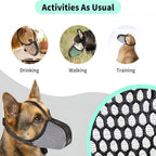 Black Soft Air Mesh Dog Muzzle for Extra Small Dogs, Adjustable Reflective Full Coverage Mouth Guard for Grooming Scavenging, Size XS