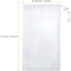 6 Pieces White Finch Sock Feeders, Thistle Seed Hanging Bird Feeder Bags for Outdoor Garden Yard Wild Birds, 4.7 x 11 in
