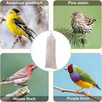 6 Pieces White Finch Sock Feeders, Thistle Seed Hanging Bird Feeder Bags for Outdoor Garden Yard Wild Birds, 4.7 x 11 in