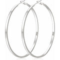 316 Sterling Silver Hoop Earrings for Women, Lightweight Hypoallergenic Large Earrings, 30/40/50 mm