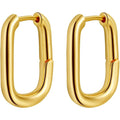 Chunky Stud Earrings for Women, 14K Gold Plated Hypoallergenic Statement Fashion Jewelry