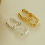 Chunky Stud Earrings for Women, 14K Gold Plated Hypoallergenic Statement Fashion Jewelry